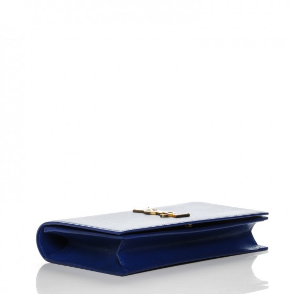 SAINT LAURENT Grain De Poudre Classic Monogram Clutch Outremer - Picture 3 of 6